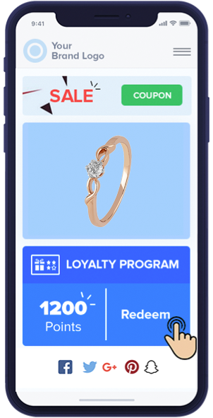 Buyer redeems loyalty points on the next purchase of jewelry