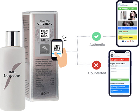 Pre-purchase authentication of the product on scanning the open tag