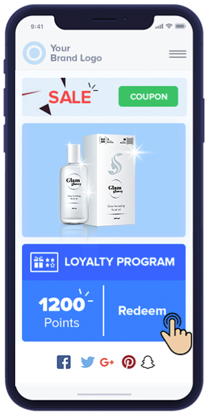 Customers redeem the loyalty points on their next purchase from the brand