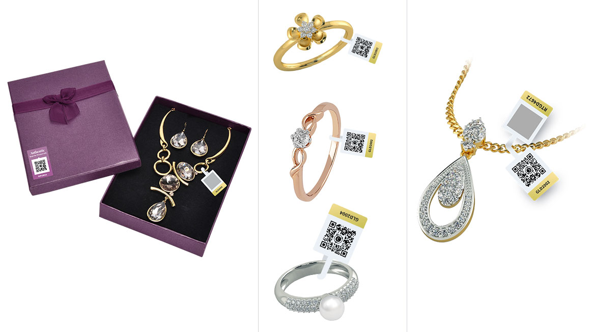 NeuroTags sample tag designs for Jewelry Items