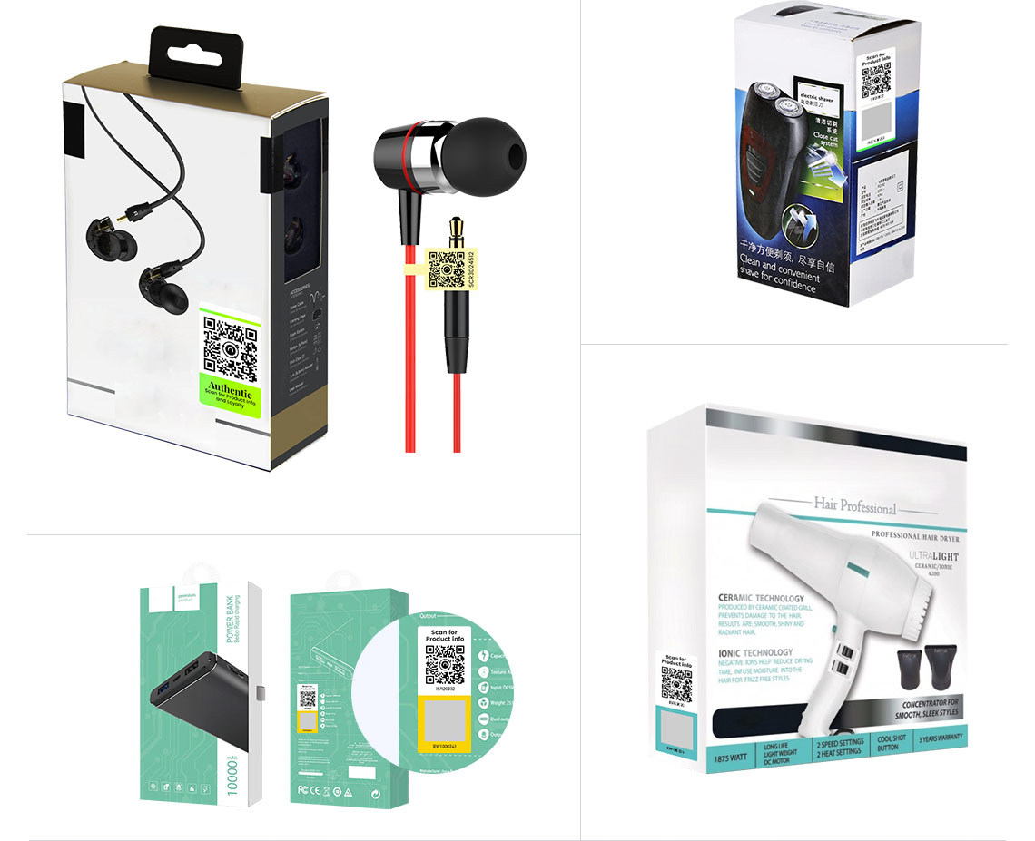 NeuroTags sample tag designs for Electronic accessories